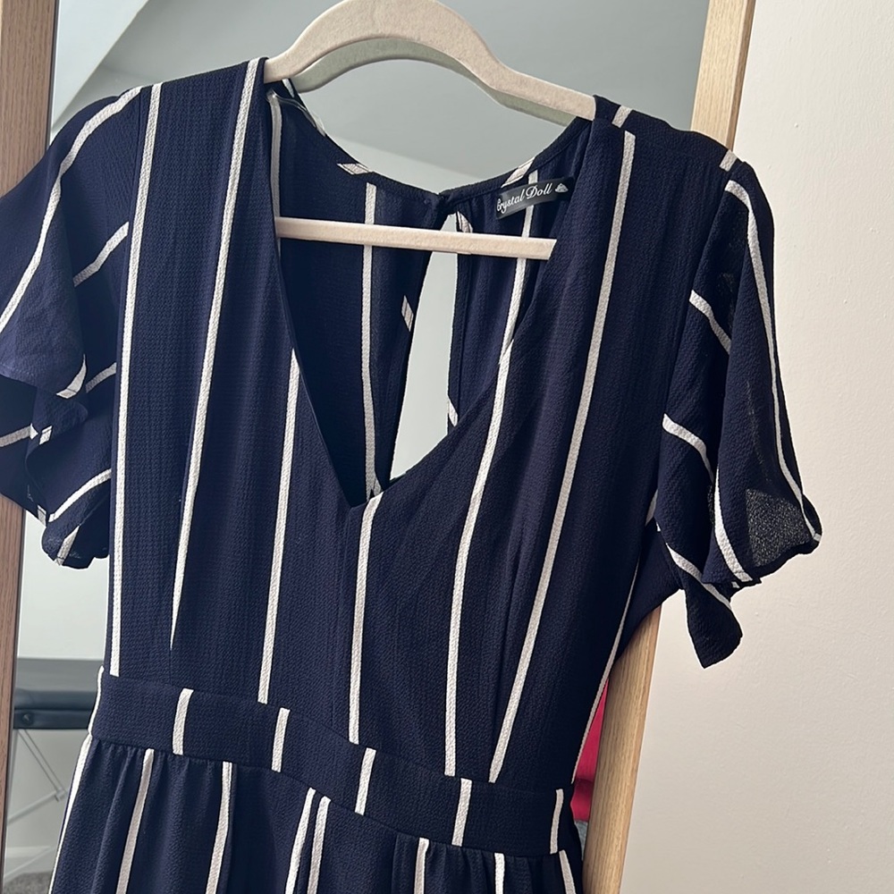 umpsuits | Navy and White Jumpsuit | Color: Blue/White | Size: 13
